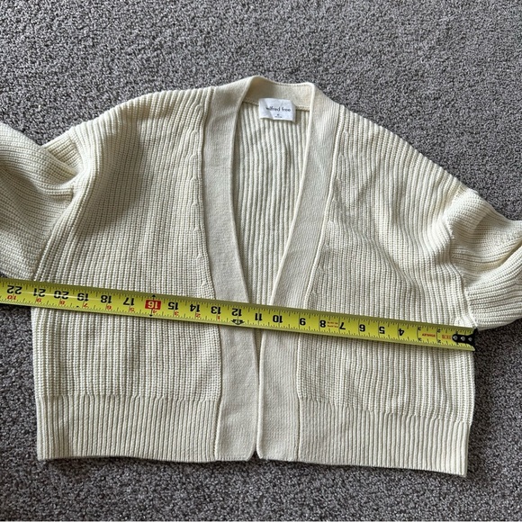 Wilfred Free Unwind Merino Wool Waist Open Cardigan XS Aritzia Butter Yellow - Picture 11 of 12